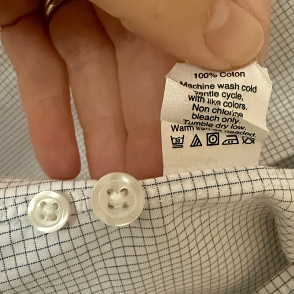 J Crew White Micro-Check Dress Shirt
